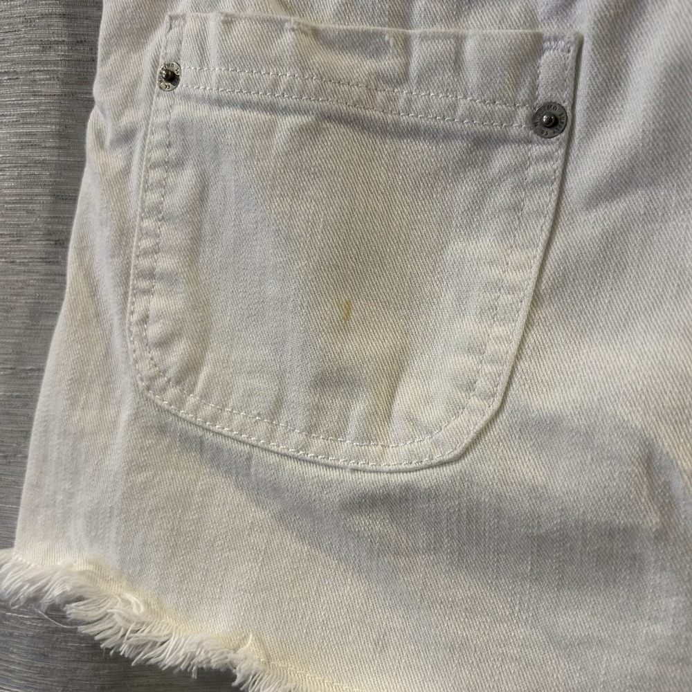 Y2K Grunge Mossimo Jean Micro Mini Skirt‎ Low Rise White Size 5 Flaw - Picture 5 of 6